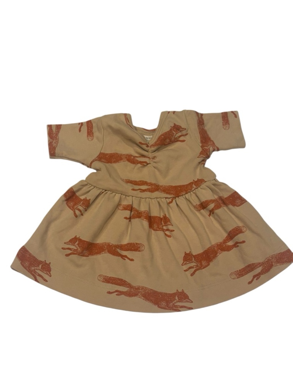 Kate Quinn Fox Print Skater Baby 0-3m Dress - Charming Everyday Dress